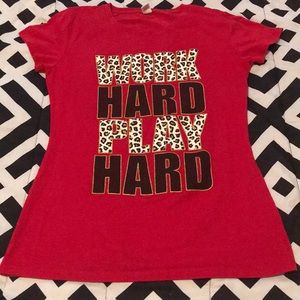 Red graphic tee